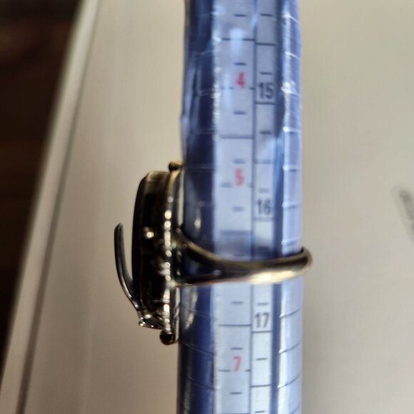 Navajo Sterling Silver and Sugilite Ring Signed Nakai Size 5.75 Vintage Antique - Picture 3 of 3